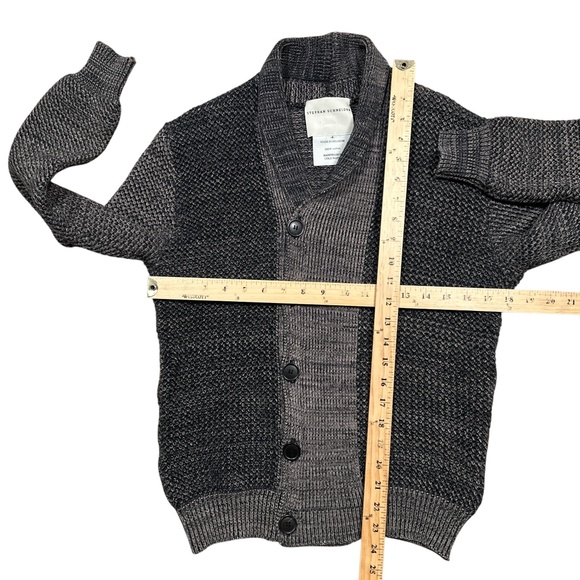 Stephan Schneider Heavyweight Knit Cotton Gray Shawl Cardigan Sweater Mens 4 S - Picture 6 of 6
